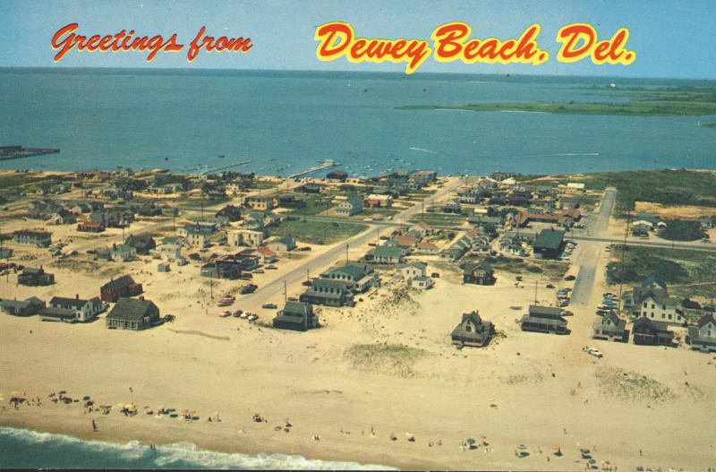 How things have changed. This is an aerial view of Dewey Beach in the 1950s when it was a small town with cottages and some stores. GEORGE AND IRENE CALEY POSTCARD COLLECTION
